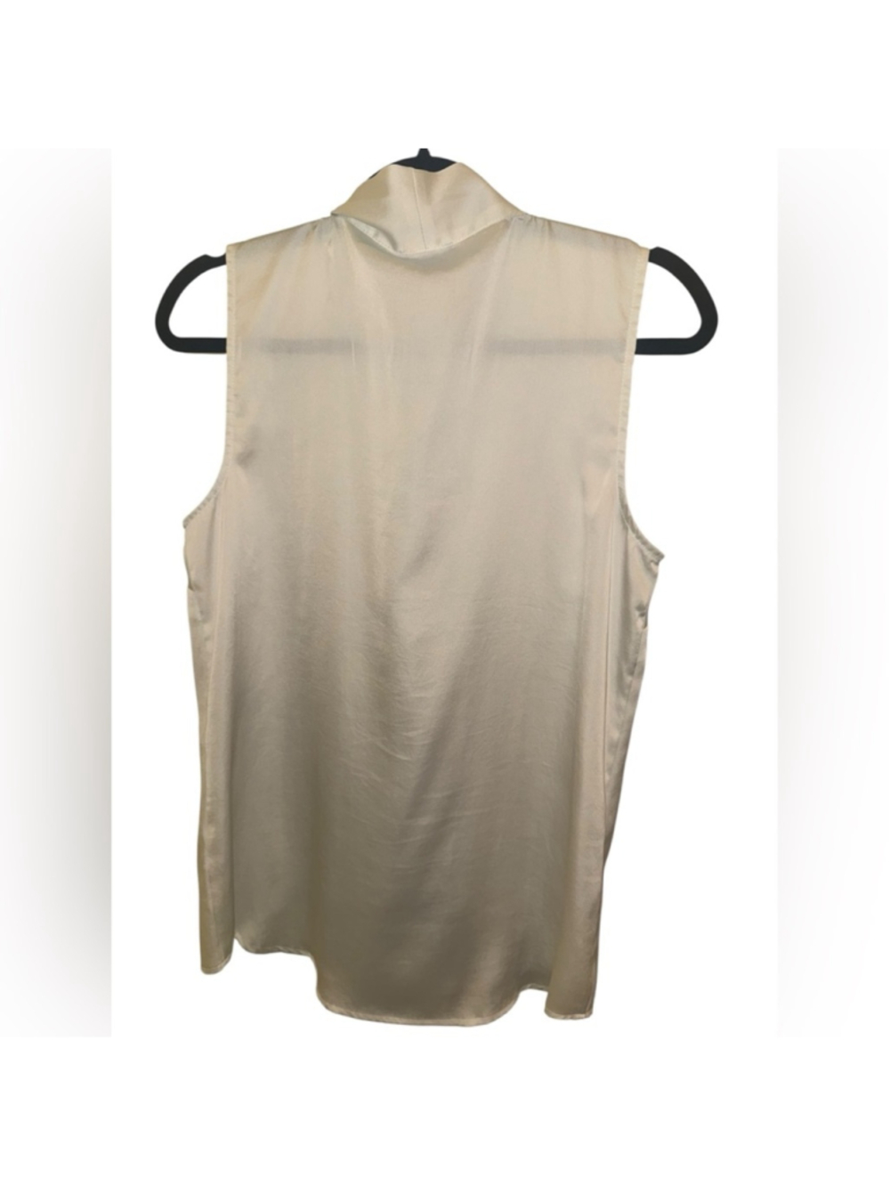 IMAN Cream Tie-Front Sleeveless Blouse - Picture 2 of 4